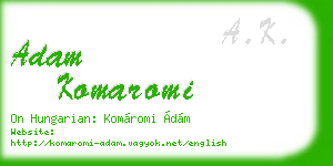 adam komaromi business card